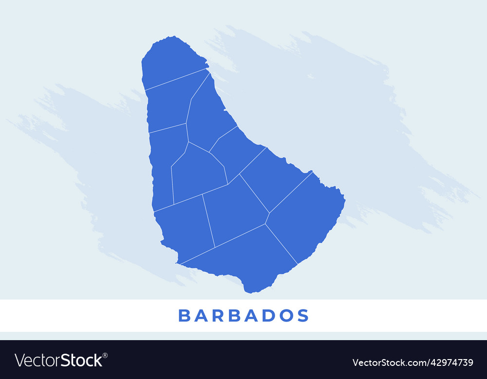 National map of barbados Royalty Free Vector Image