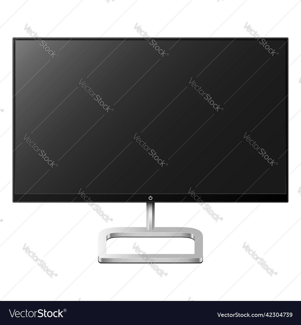 Realistic computer monitor screen