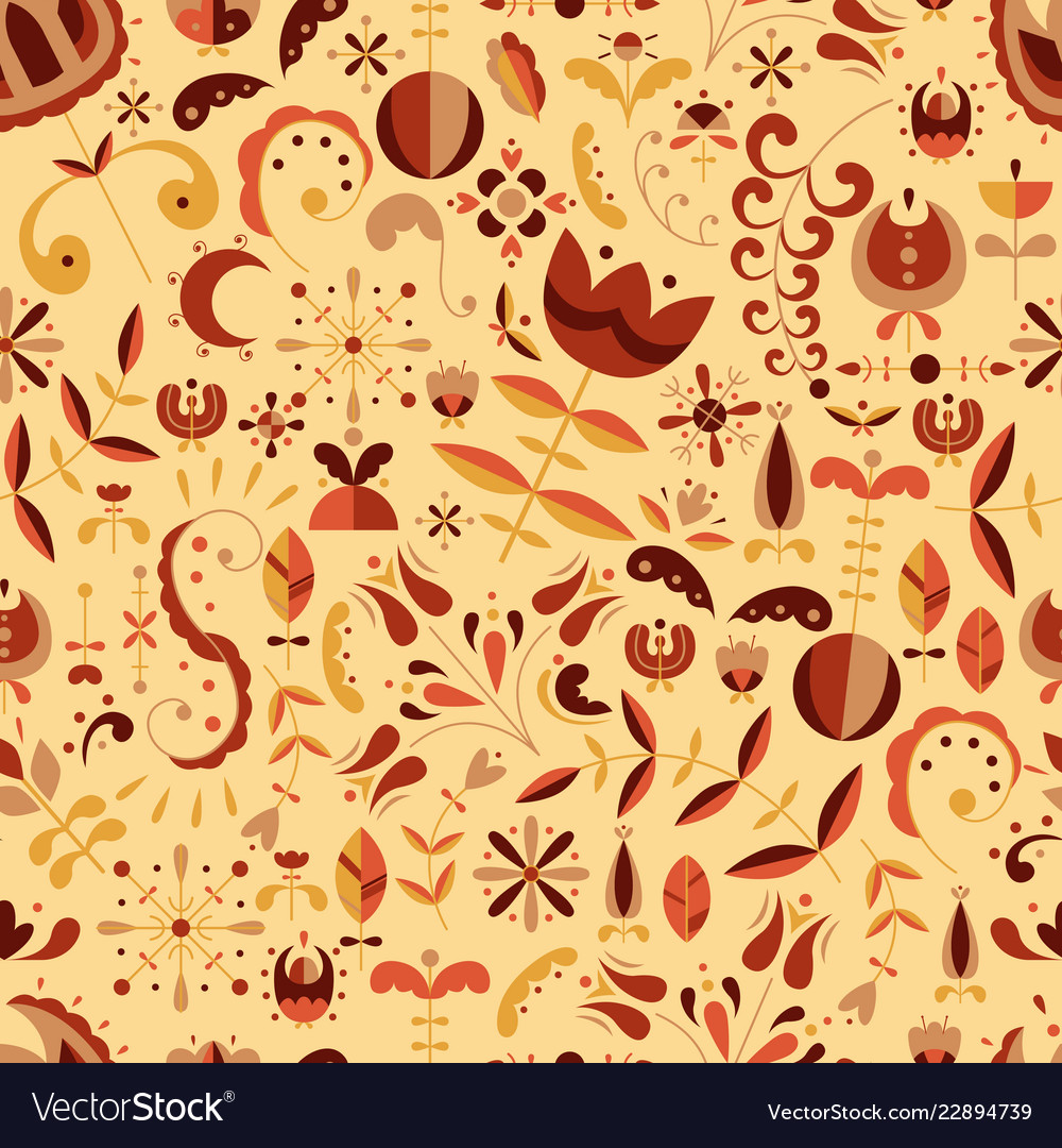 Seamless pattern in scandinavian vector image Seamless pattern in scandinavian
