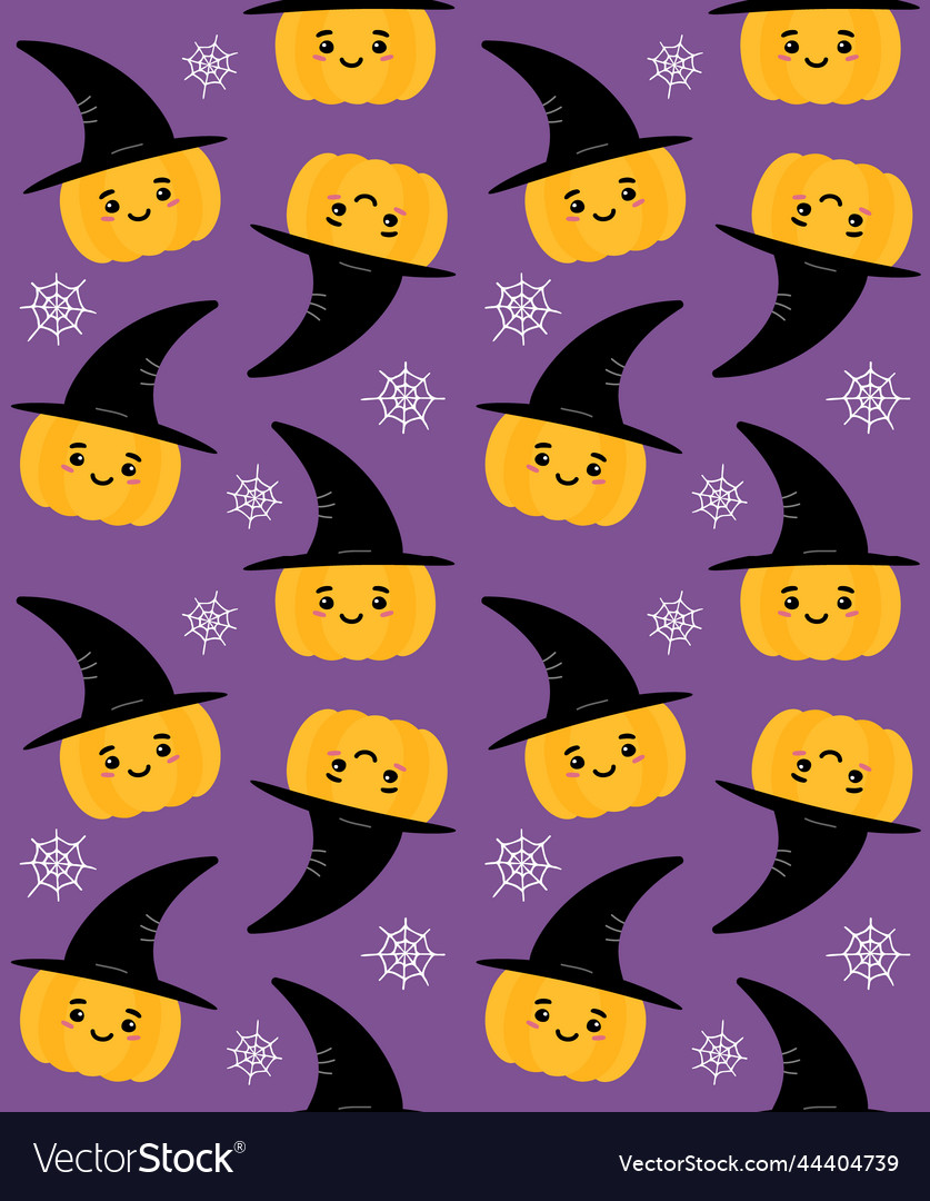 Seamless pattern of halloween pumpkin