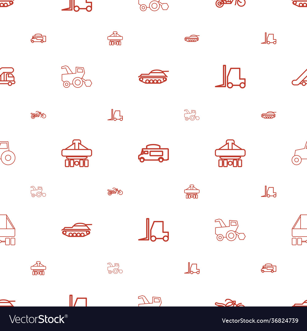 Vehicle icons pattern seamless white background