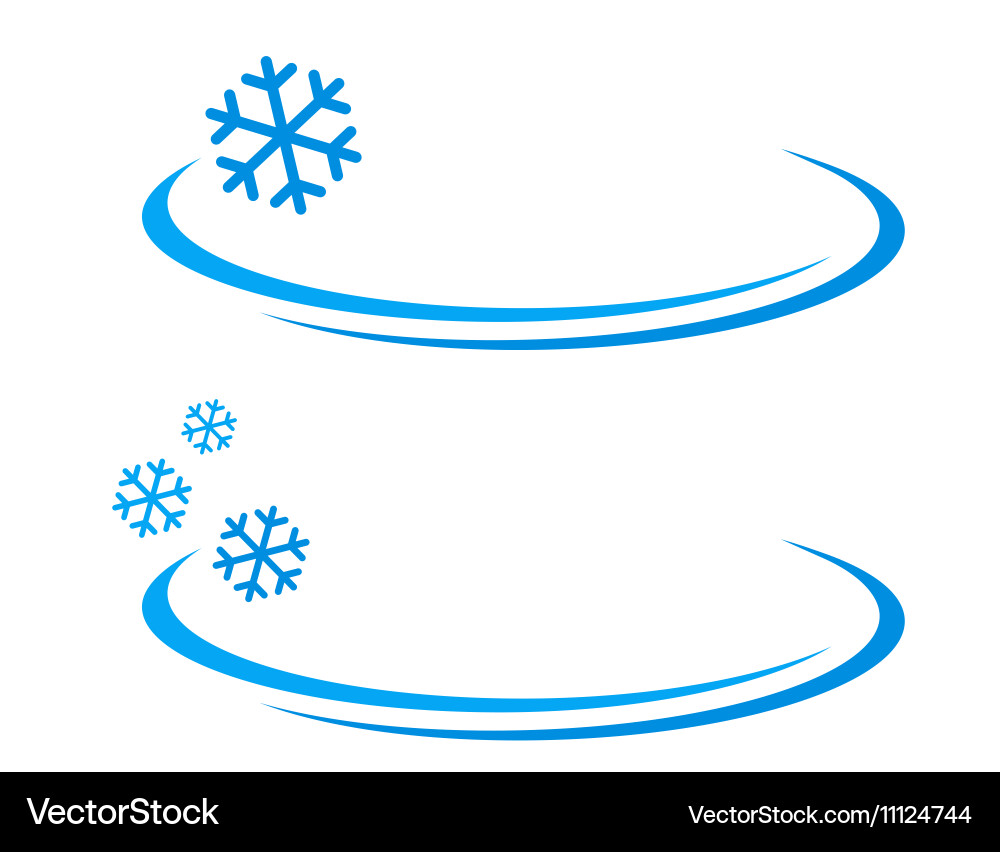 Background with blue snowflake Royalty Free Vector Image
