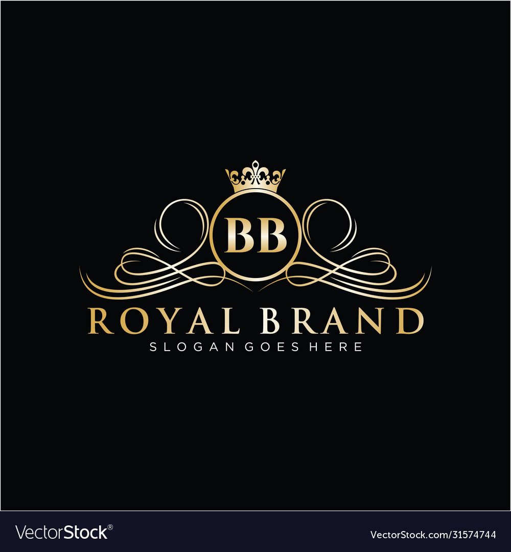 Bb letter initial luxurious brand logo template Vector Image