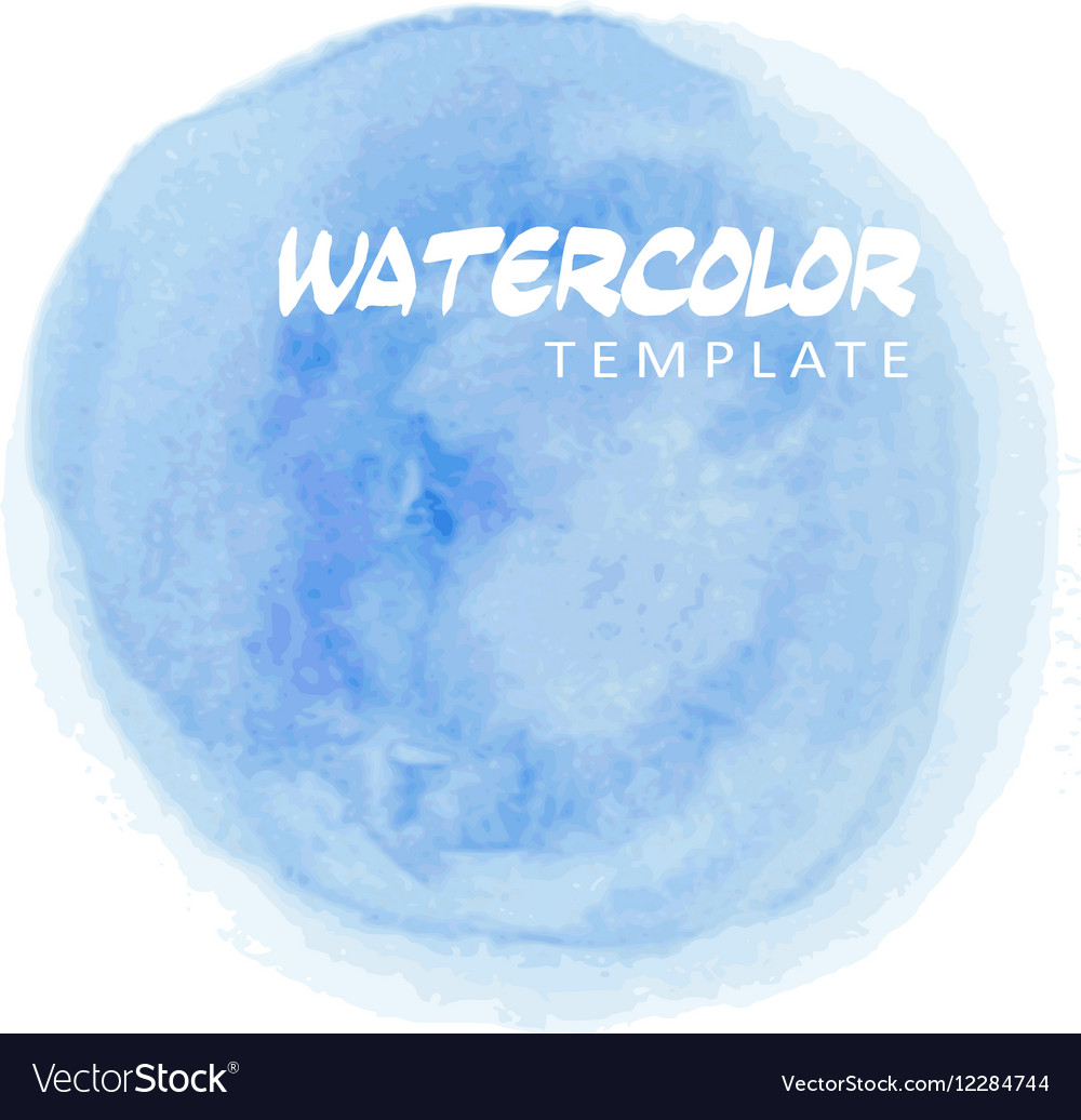 Blue watercolor splatter Royalty Free Vector Image
