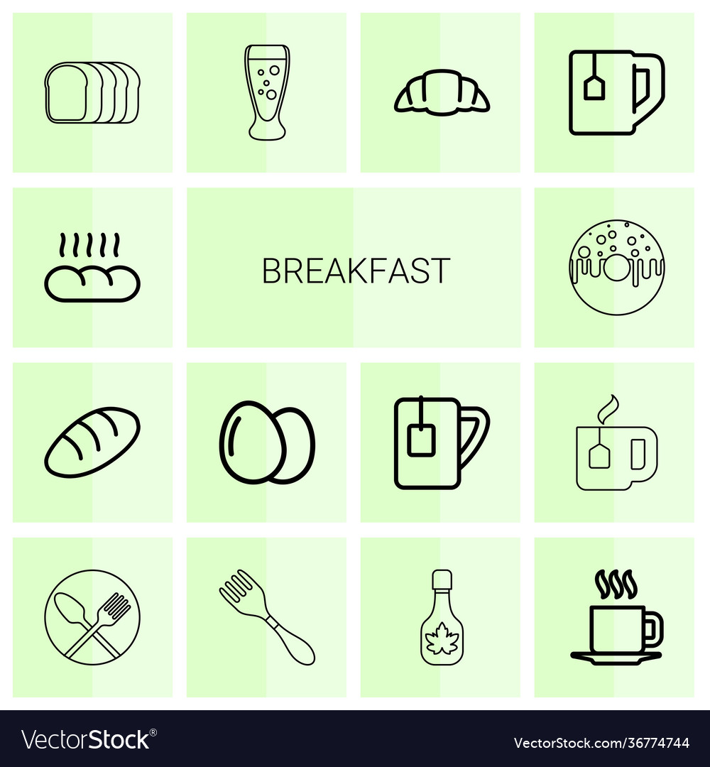 Breakfast icons