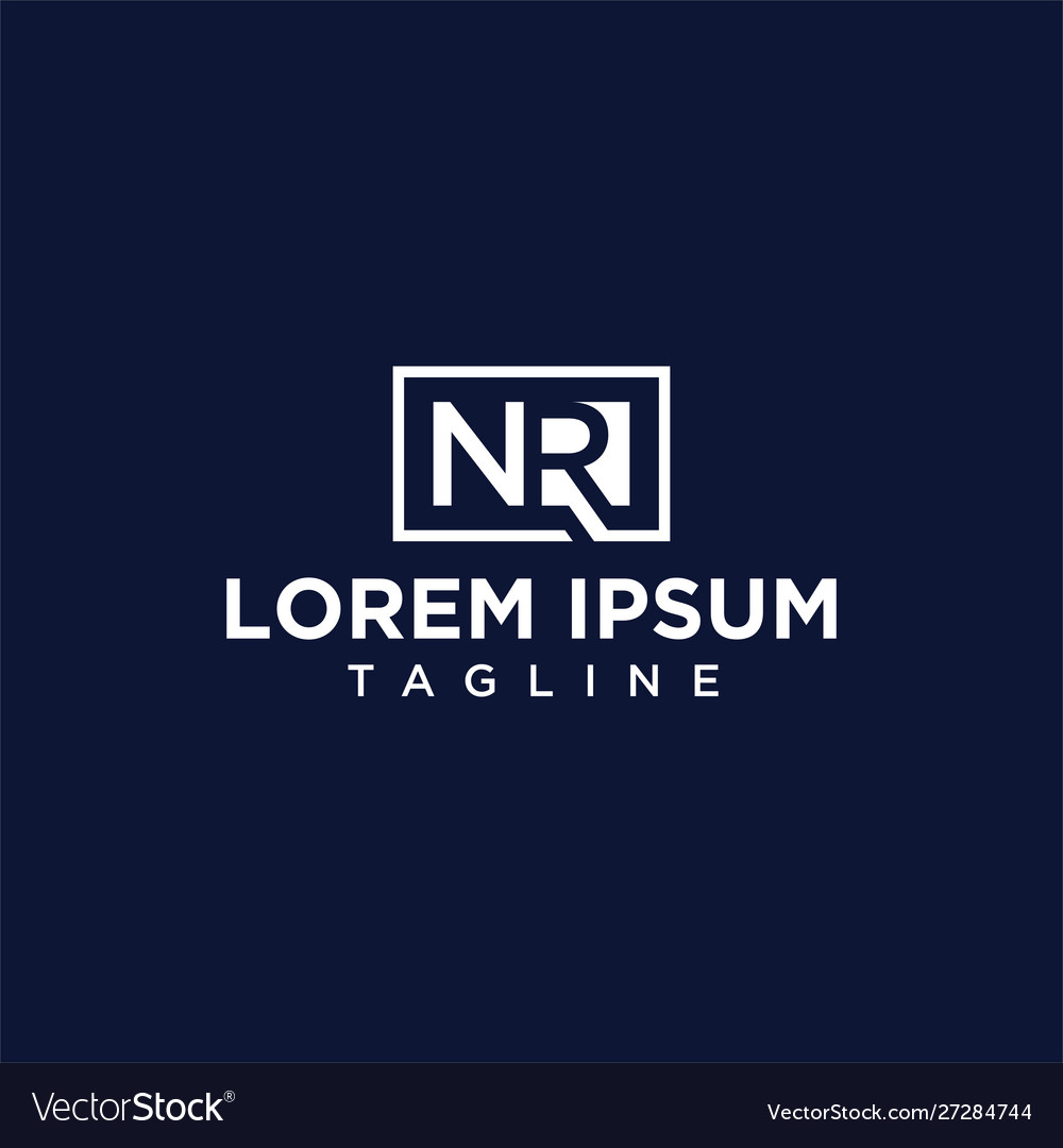 Initialen nr negativer Raum Logo Design Inspiration