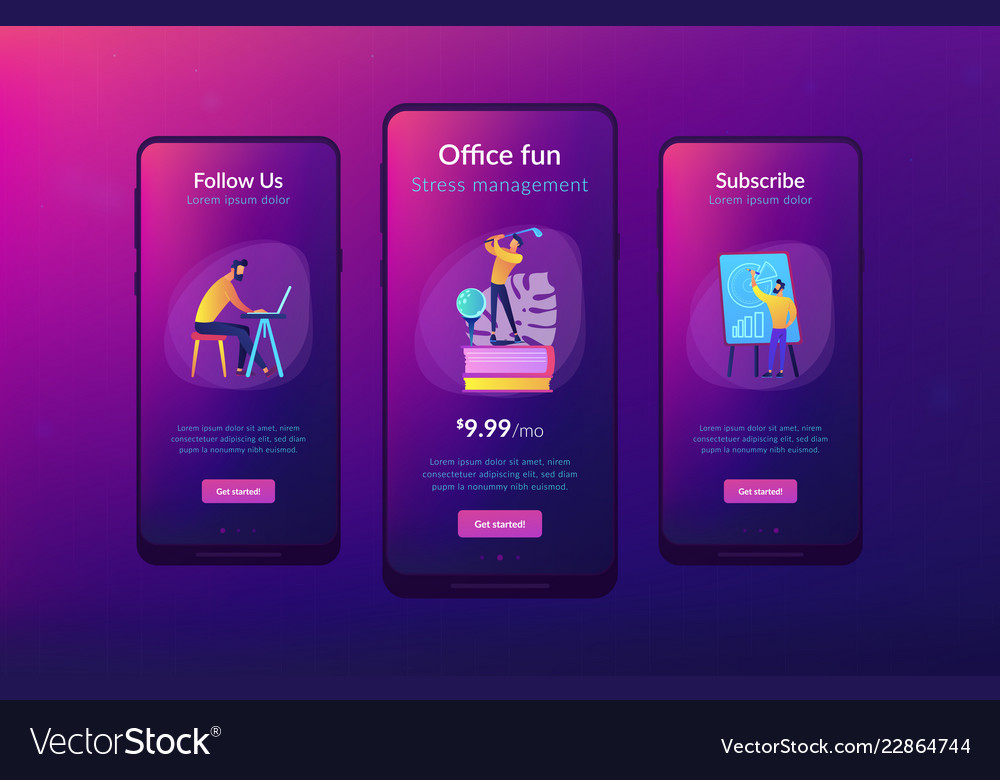 Office fun app interface template