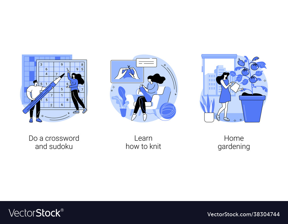 Quarantine leasure activity abstract concept vector image Quarantine leasure activity abstract concept
