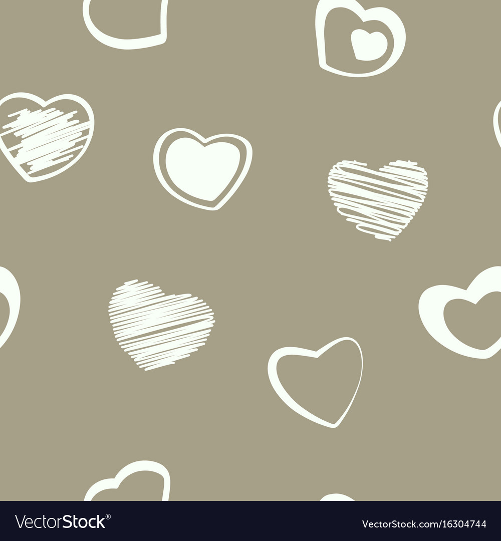 Seamless pattern with hearts