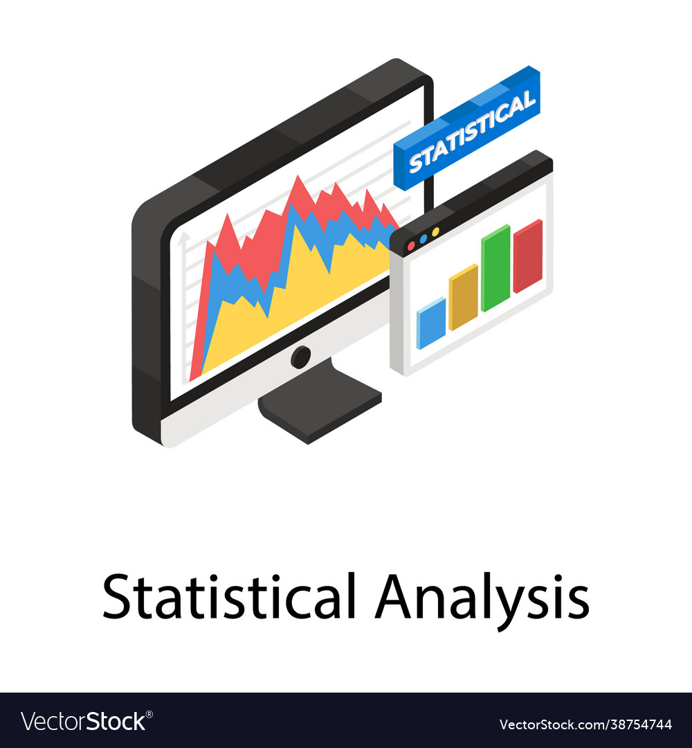 Statistical analysis Royalty Free Vector Image