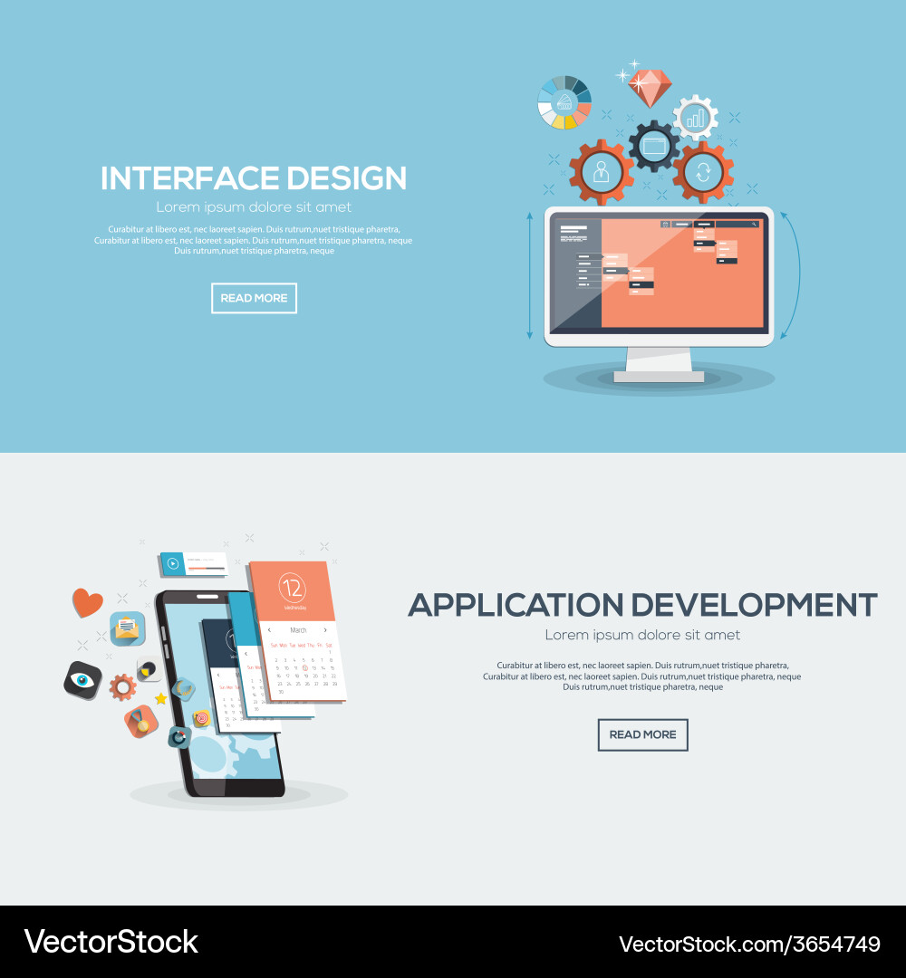 Flat design concept 2 Royalty Free Vector Image