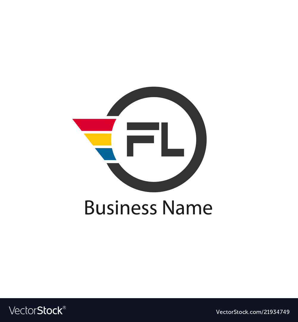 Initial letter fl logo template design