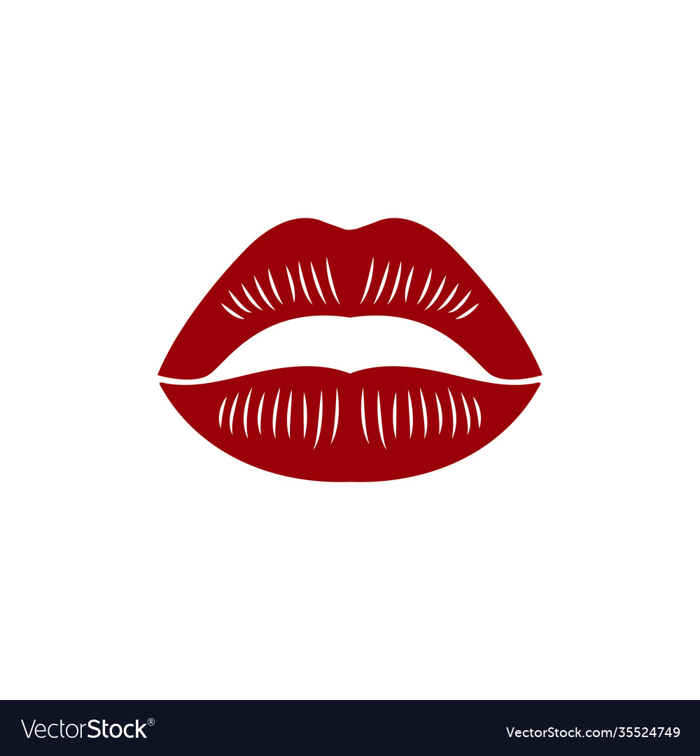 Lips Icon Design Template isoliert