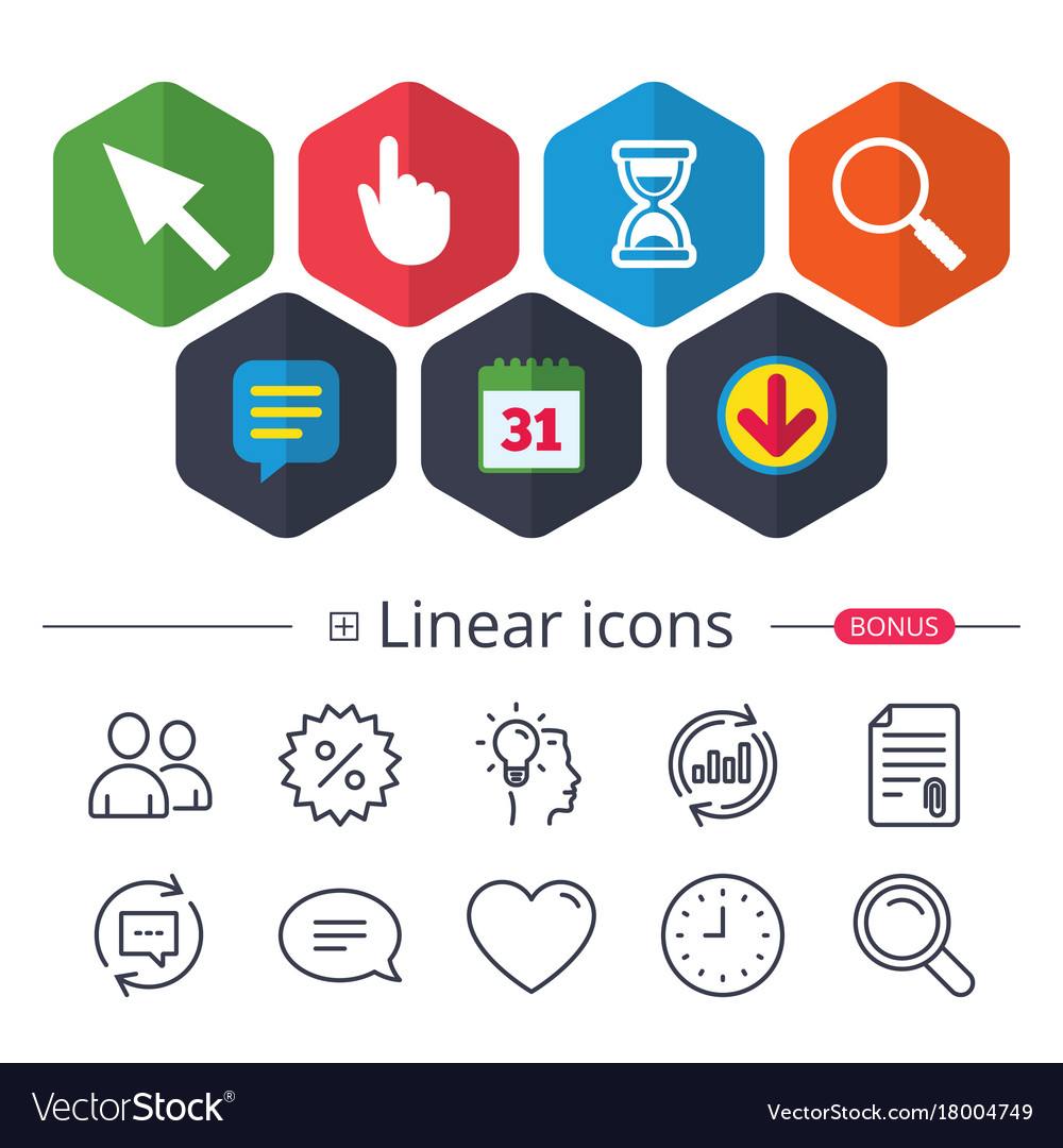 Maus Cursor Icon Stundeglas Lupe Glas