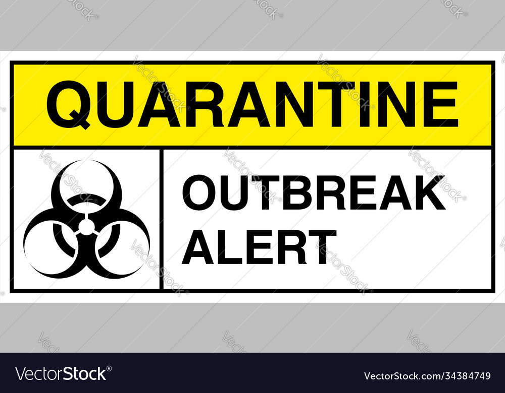 Outbreak alert coronavirus sign