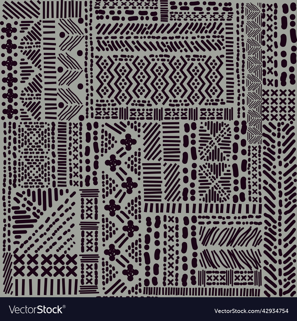 African seamless pattern in ethnic tribal Vector Image