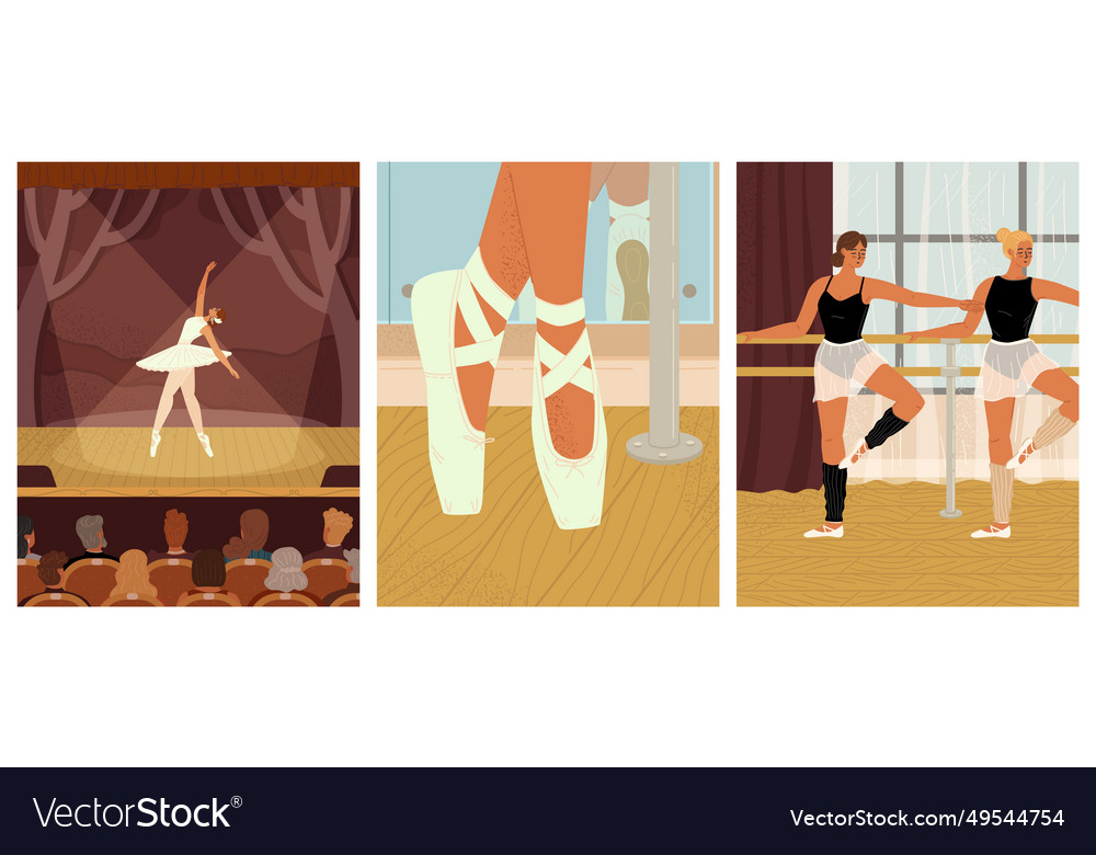 Ballet card cover or flyer template set