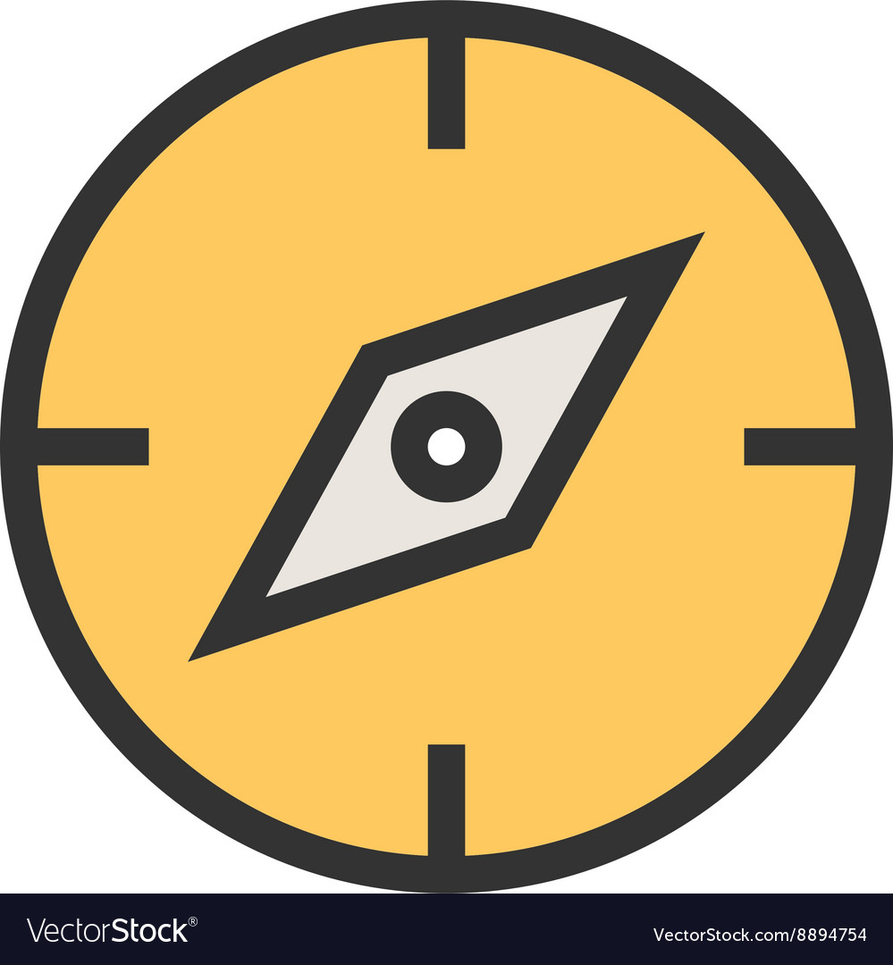Compass pointing east Royalty Free Vector Image