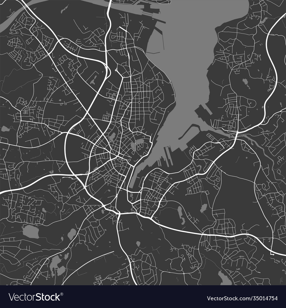 Kiel City Map - Grayscale Street Plan