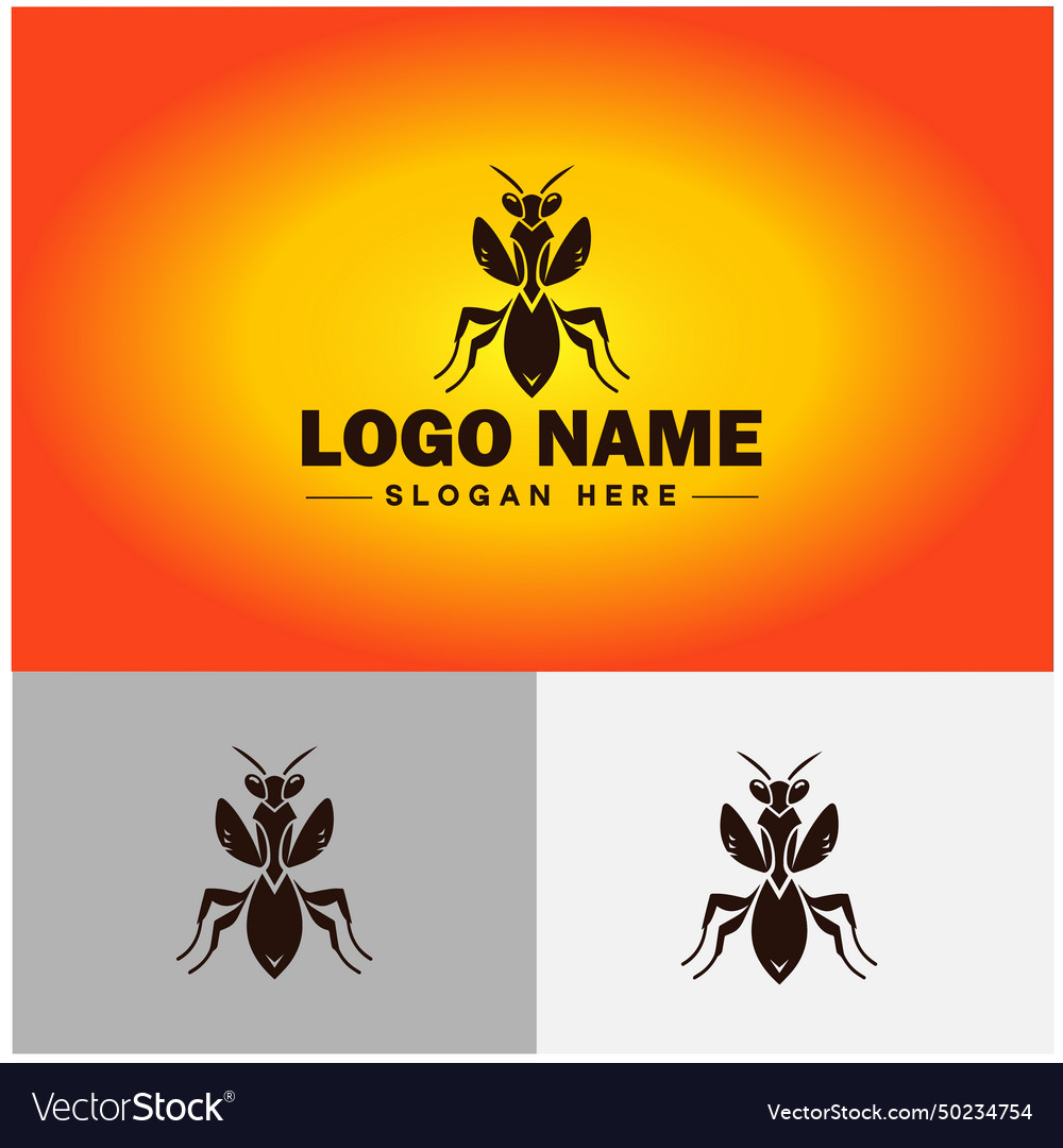 Mantis logo art icon graphics for business brand Vector Image