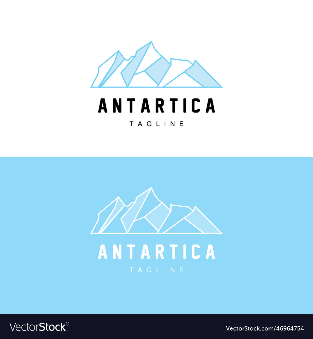 Mountain logo antarctic iceberg logo design Vector Image