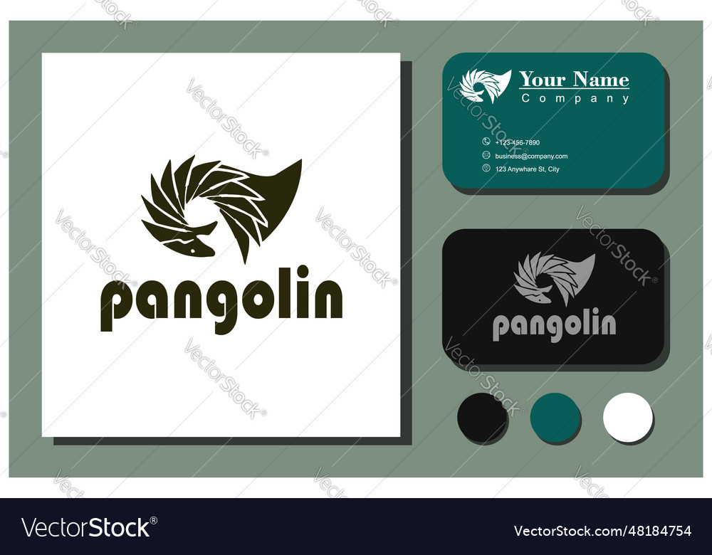 Pangolin animal logo