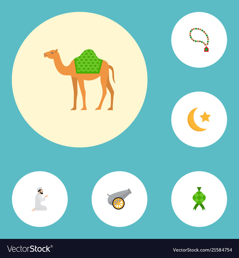 Set religion icons flat style symbols