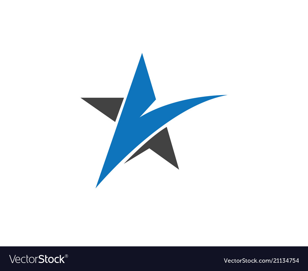 Star falcon logo template icons app Royalty Free Vector