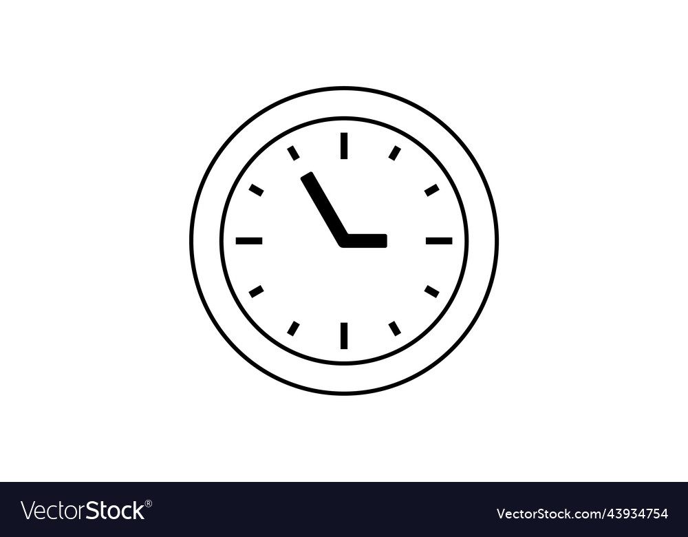 Time and clock icon analog symbol