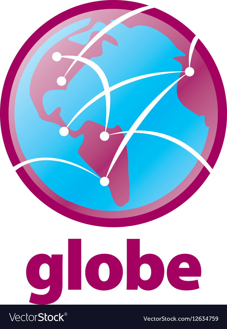 Abstract logo globe Royalty Free Vector Image - VectorStock