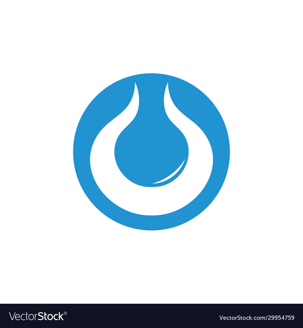 Abstract water drop circle fresh symbol logo Vector Image