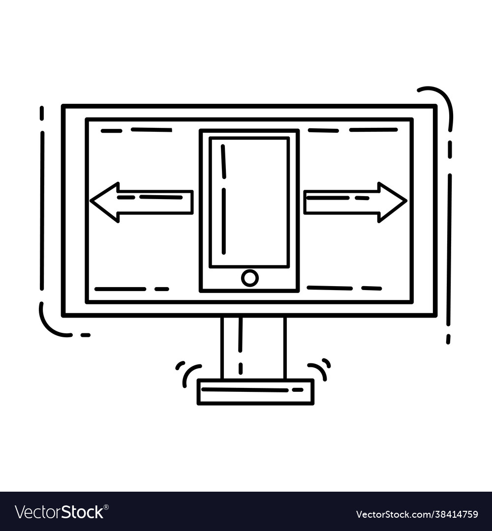 Ecommerce Ikone responsive Hand gezeichnet Set vector image Ecommerce Ikone responsive Hand gezeichnet Set