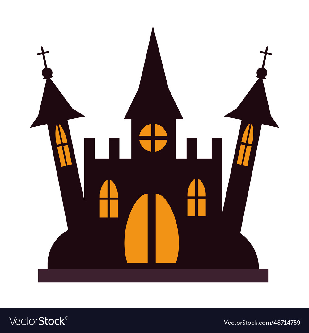 Halloween castle mystery Royalty Free Vector Image