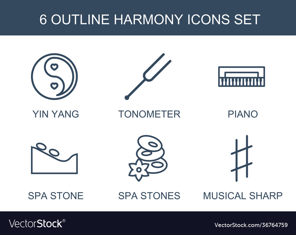 Harmony icons Royalty Free Vector Image VectorStock