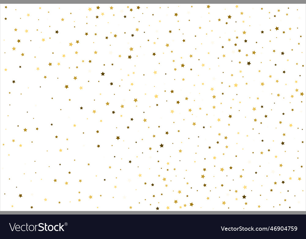 Random falling gold stars on white background Vector Image