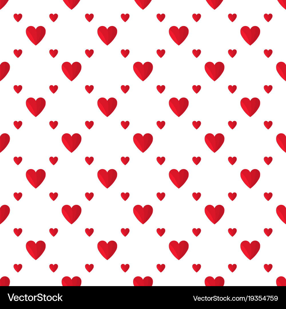 Red hearts seamless pattern Royalty Free Vector Image