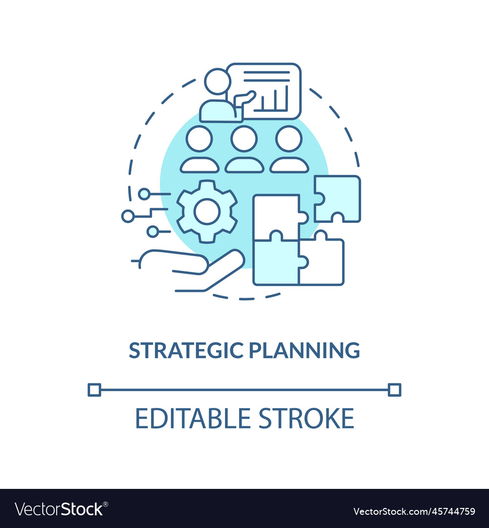 Strategic planning turquoise concept icon Vector Image