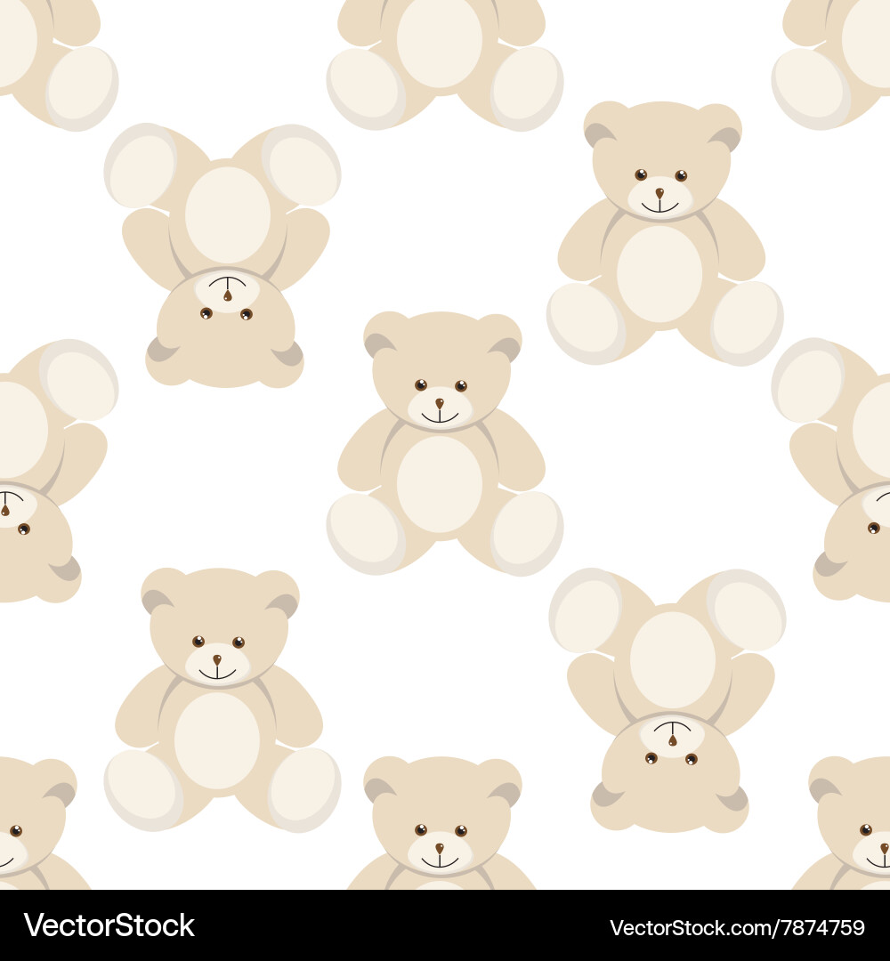 Teddy bear seamless Royalty Free Vector Image - VectorStock