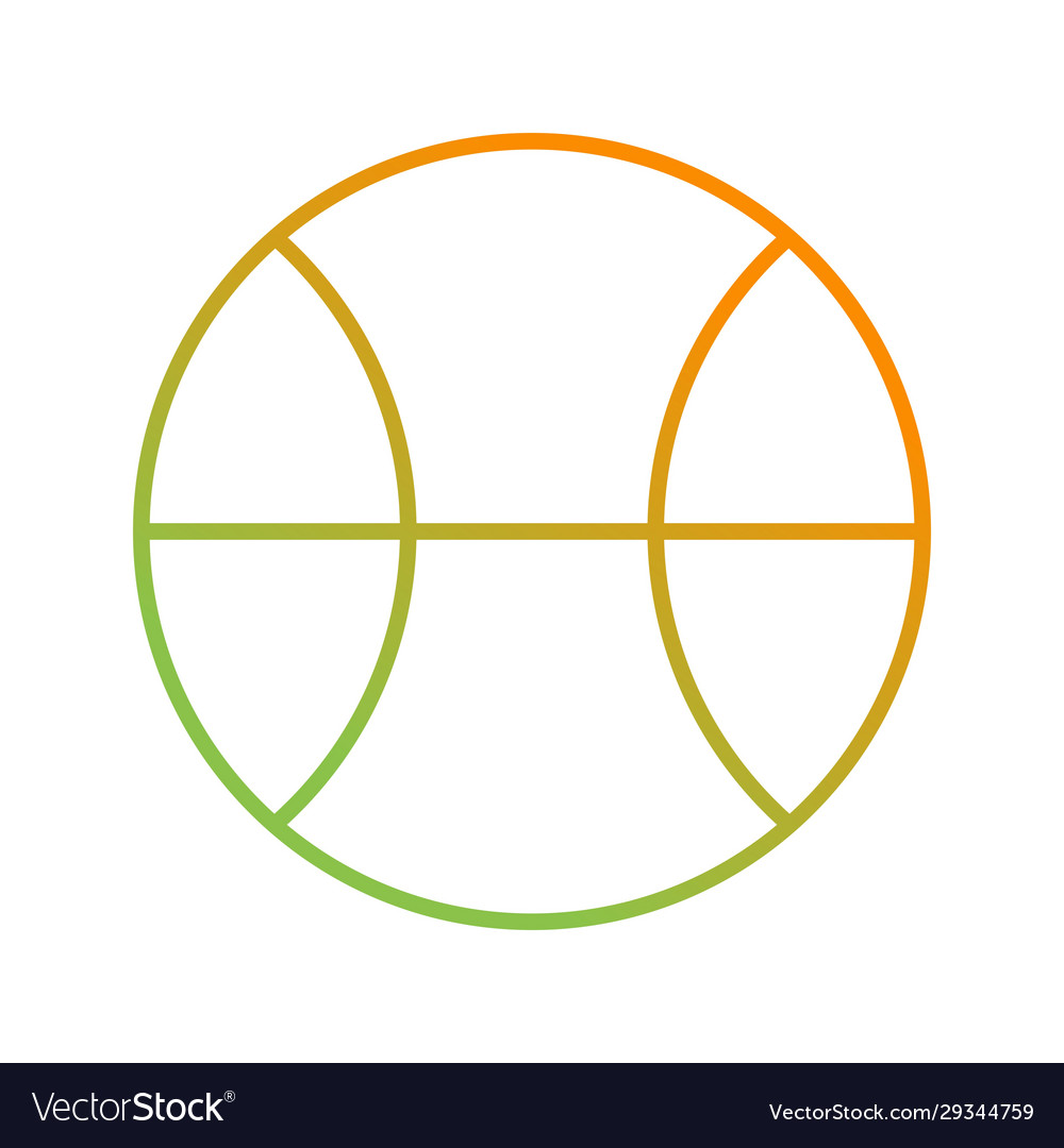 Unique ball line icon