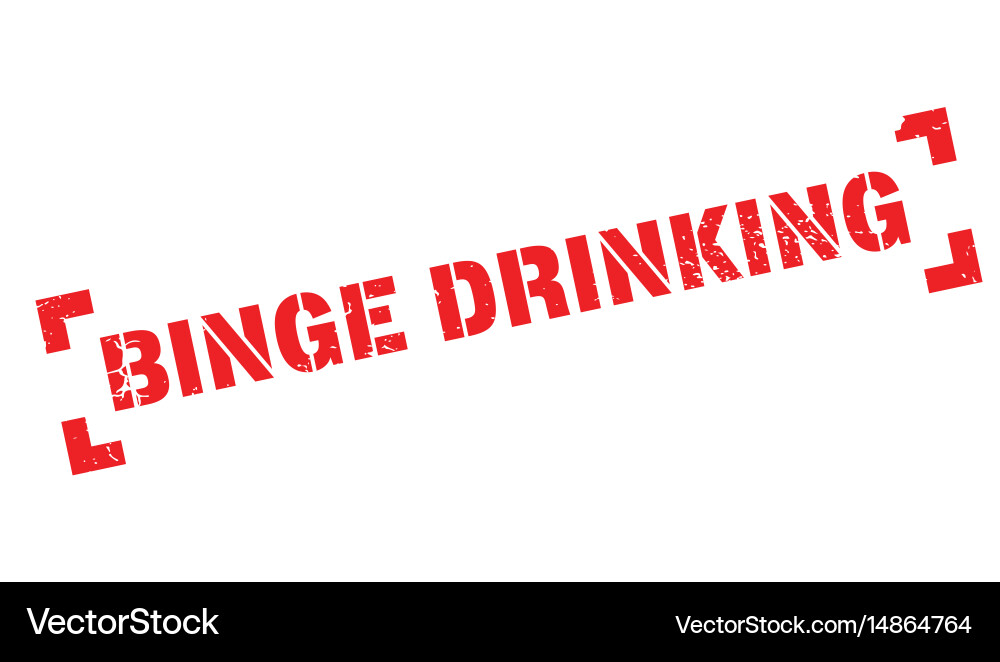 Binge drinking rubber stamp Royalty Free Vector Image