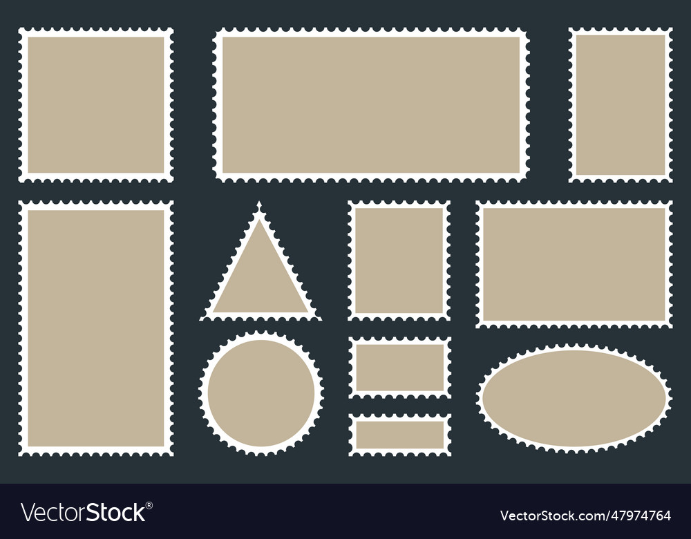 Blank postage stamps templates for your images