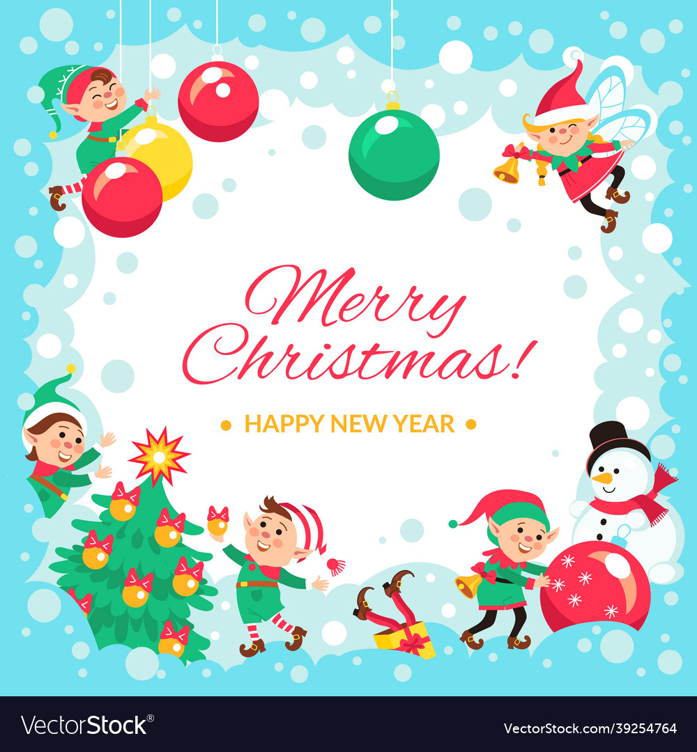 Christmas Elves Holiday Poster