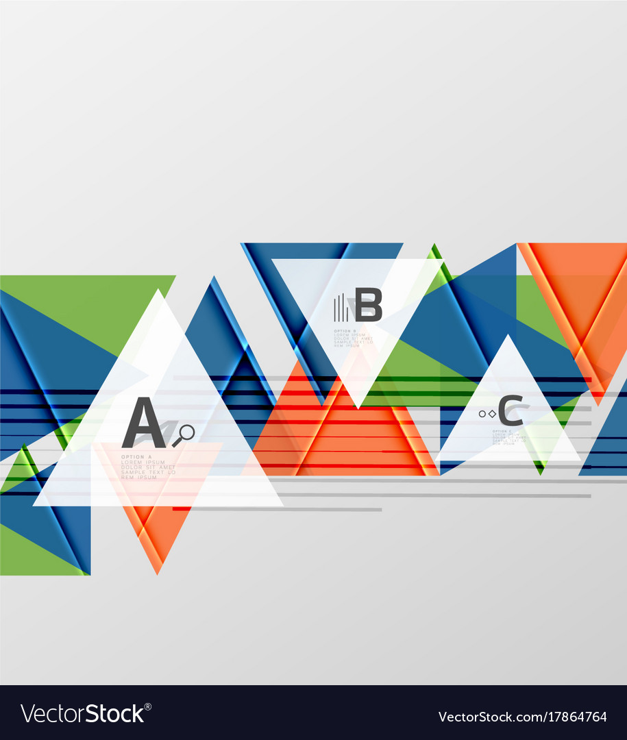 Color triangles background design