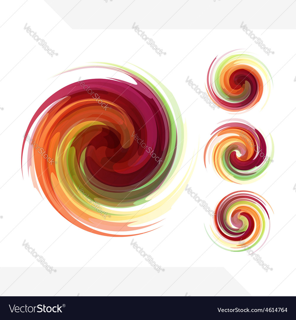 Colorful abstract icon set dynamic flow