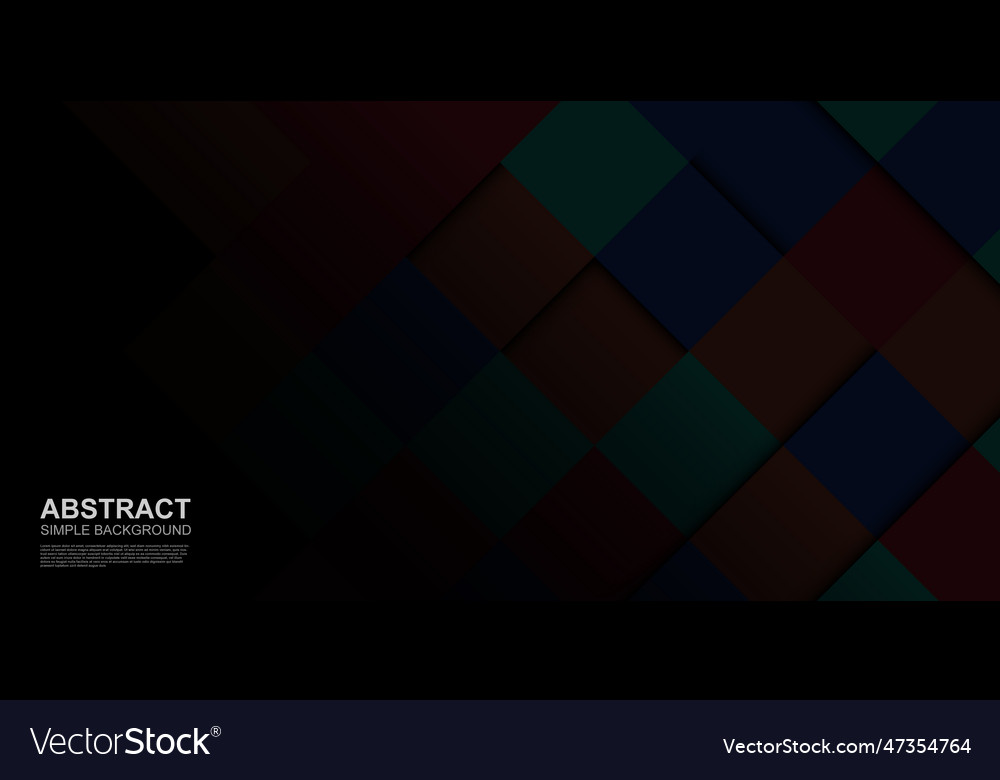 Dark rectangle tiles background abstract pattern vector image Dark rectangle tiles background abstract pattern