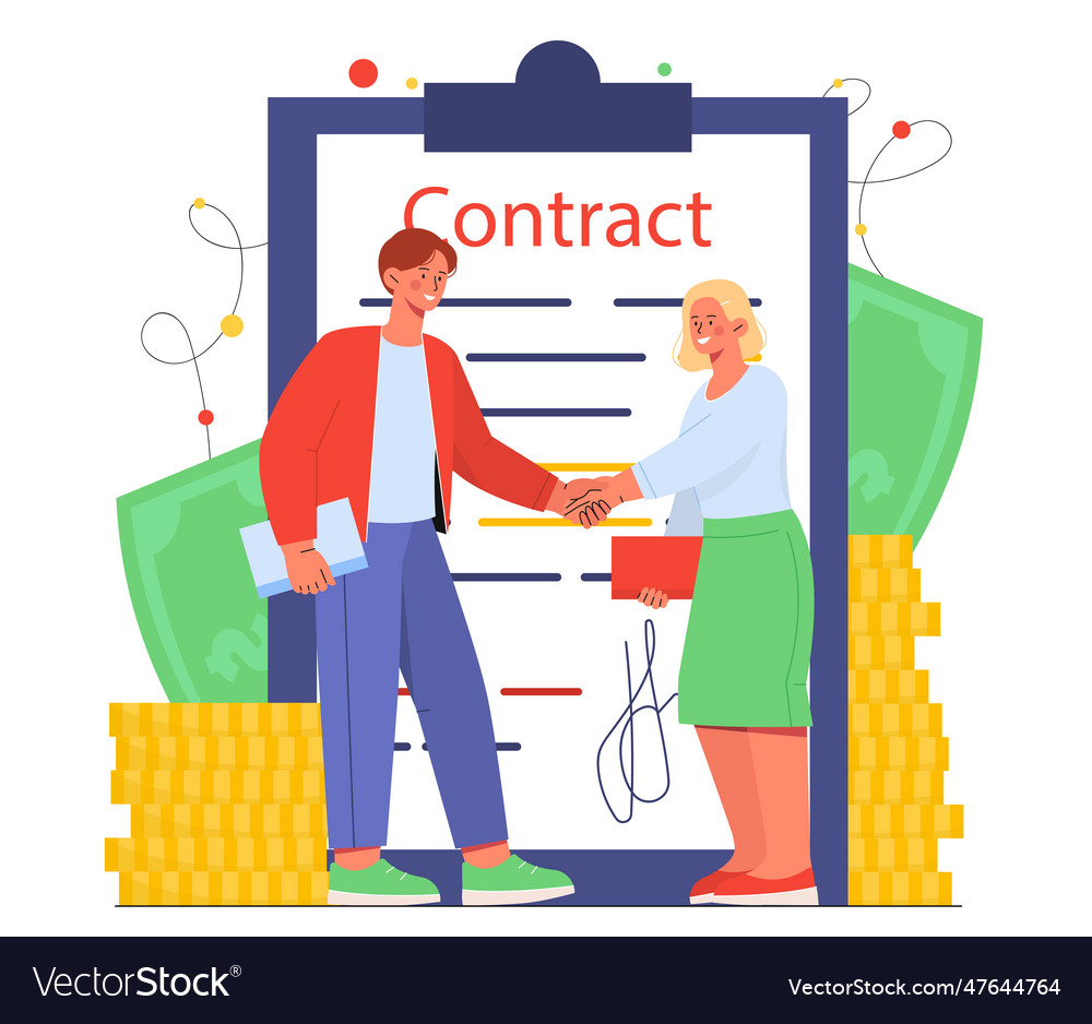 Man and woman made deal concept