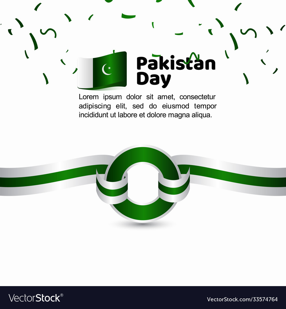 Pakistan day flag template design