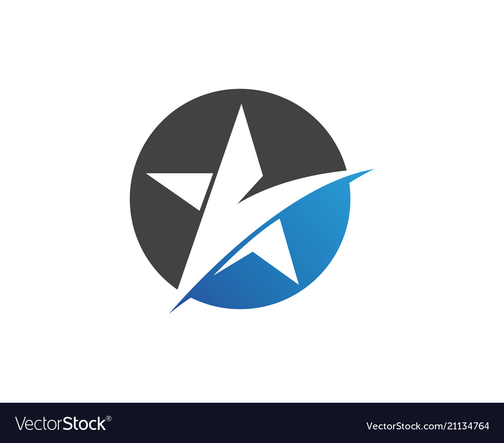 Star falcon logo template icons app Royalty Free Vector