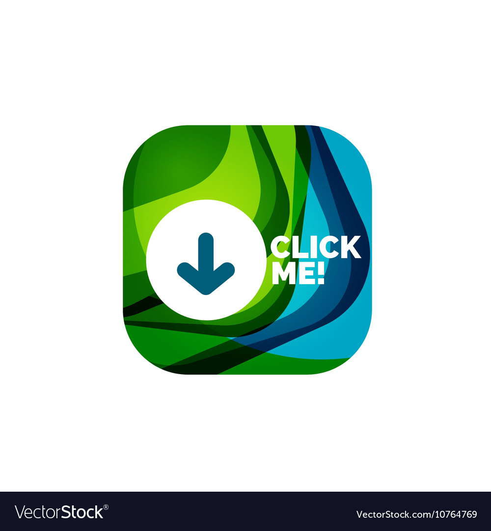 Abstract square button template