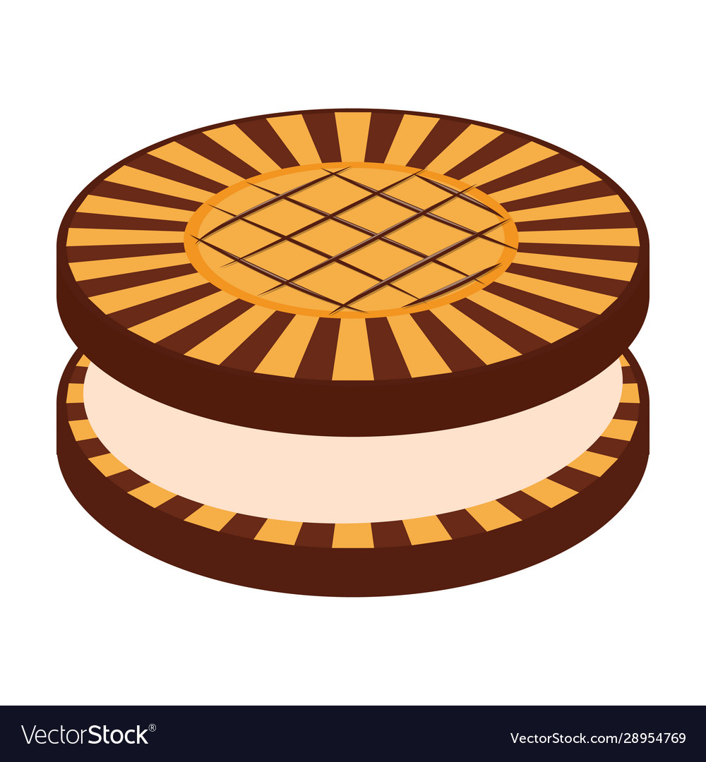 Chocolate cookie iconcartoon icon